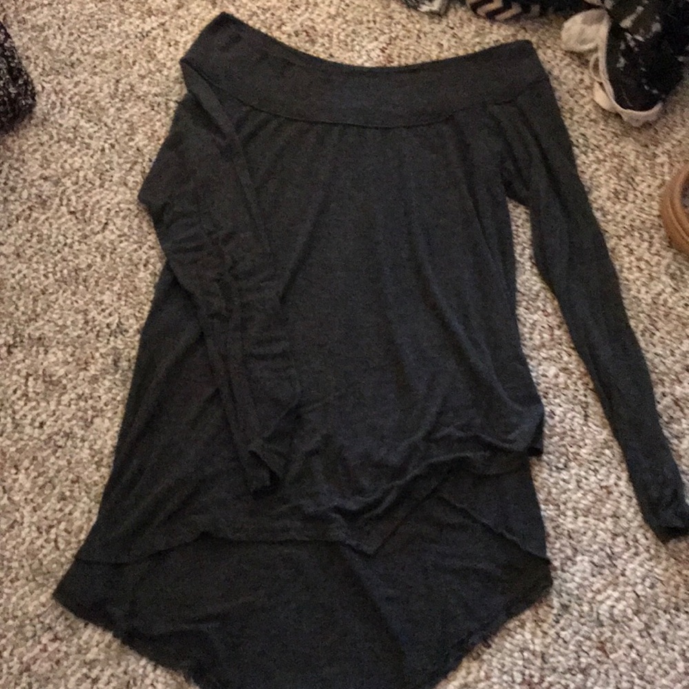 High low off the shoulder top